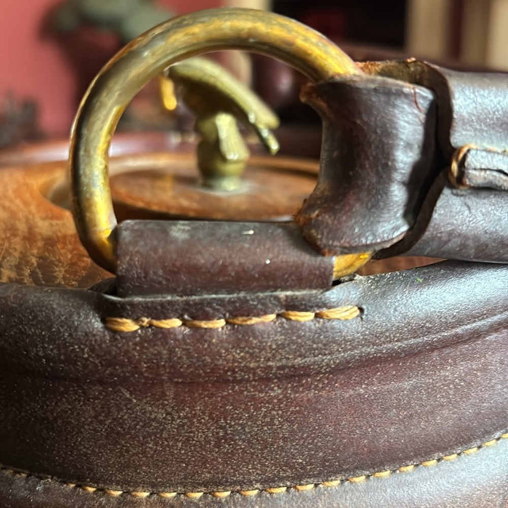 1950s Loyal Papeete leather Fire Bucket Ice Bucket - Picture 12 of 13